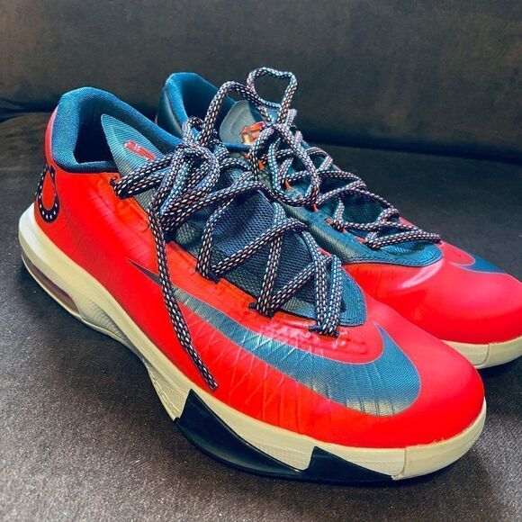 RARE nike KD 6 Independence Day mens 8 red blue white Mens 7.5 US 40.5 EUR 9 WMS - Picture 1 of 16
